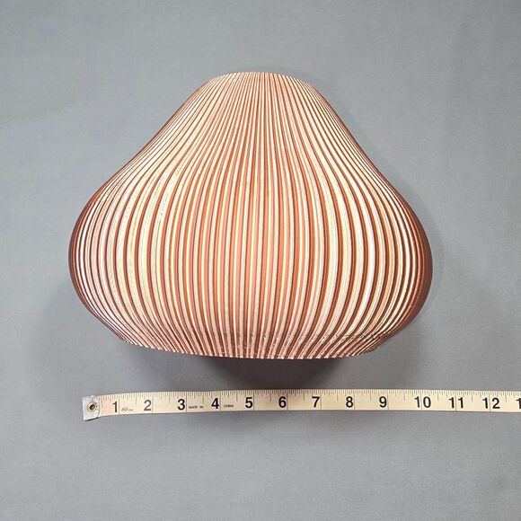 Pink Mushroom Table Lamp Dusty Rose Textured Ambient Soft Light Zen 3D Print Art - Picture 5 of 12